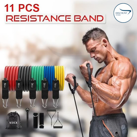 High Quality Power Resistance Band 11 PCS Set - 145 KG